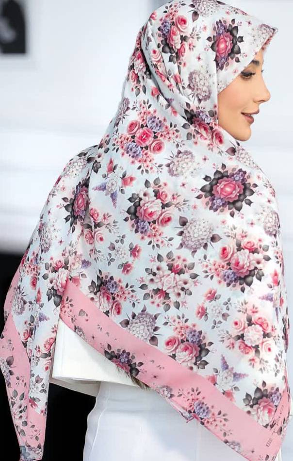 روسری زنانه طرح دار نخی و سبک
