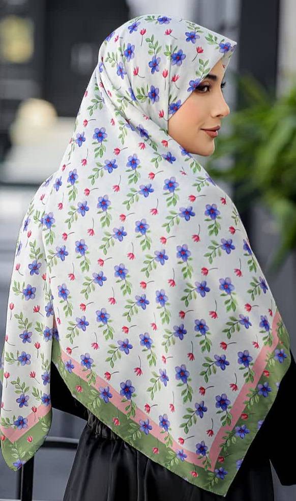 روسری زنانه طرح دار نخی و سبک