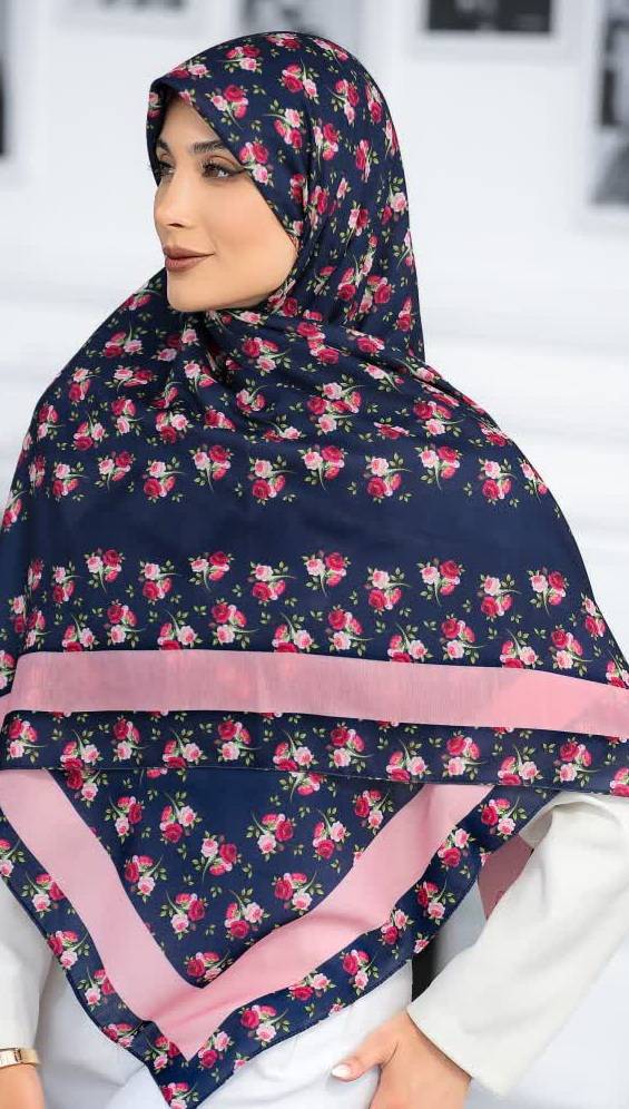 روسری زنانه طرح دار نخی و سبک