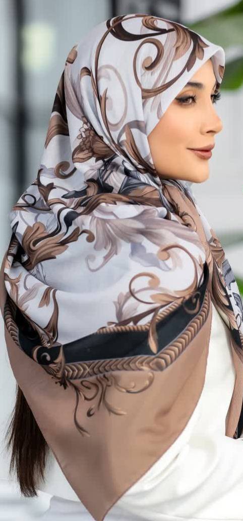 روسری زنانه طرح دار نخی و سبک