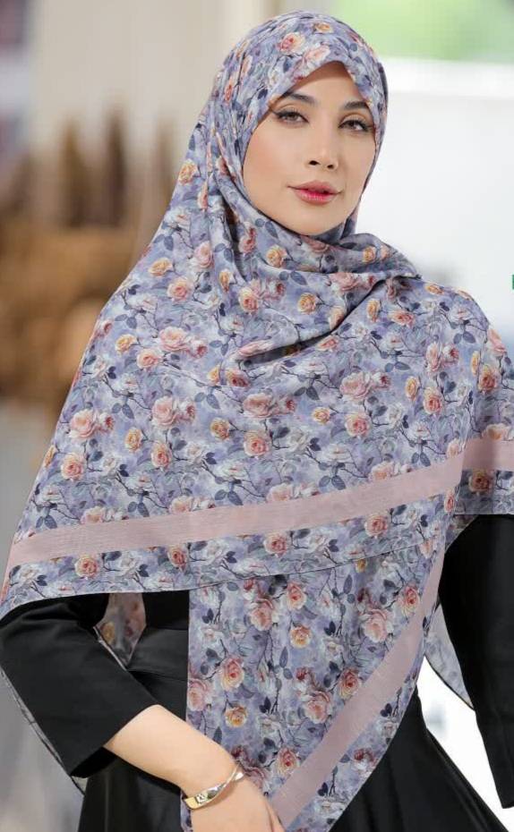 روسری زنانه طرح دار نخی و سبک
