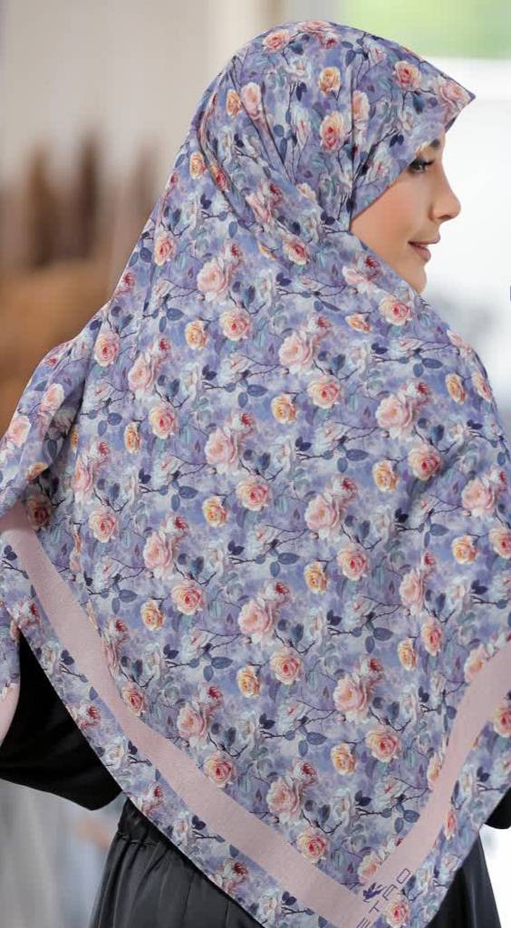 روسری زنانه طرح دار نخی و سبک