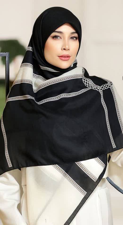 روسری زنانه طرح دار نخی و سبک