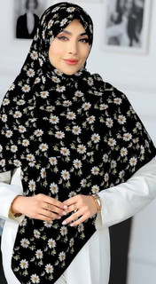 روسری زنانه طرح دار نخی و سبک