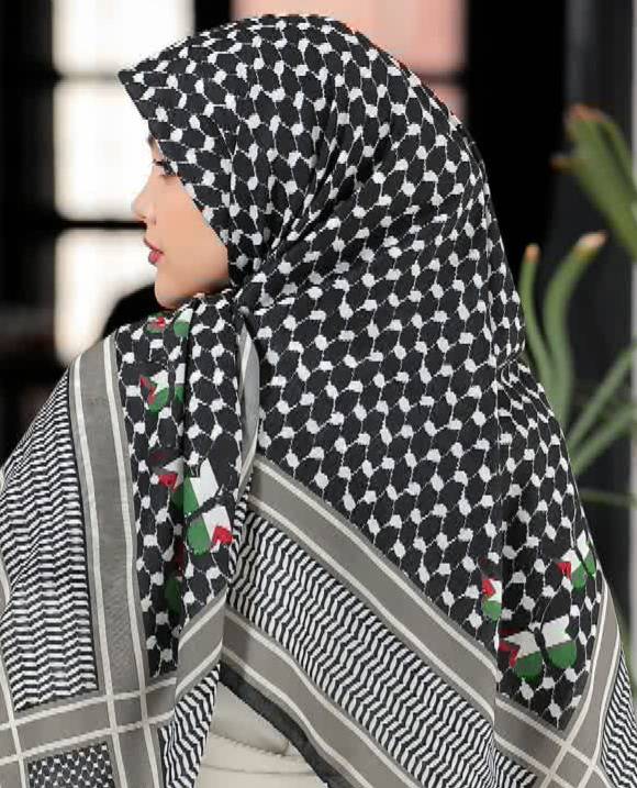 روسری زنانه طرح دار نخی و سبک
