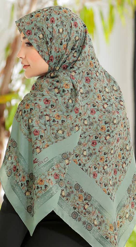 روسری زنانه طرح دار نخی و سبک