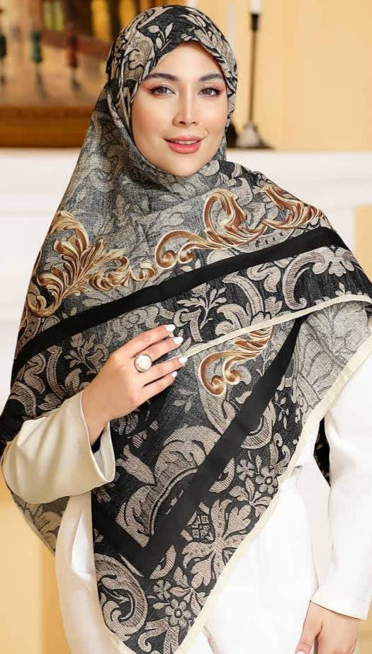 روسری زنانه طرح دار نخی و سبک