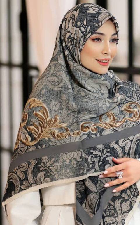 روسری زنانه طرح دار نخی و سبک