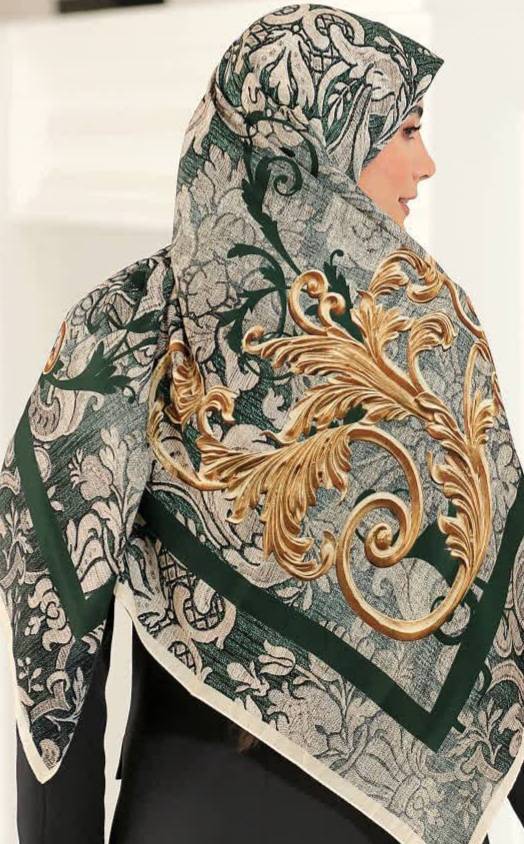 روسری زنانه طرح دار نخی و سبک