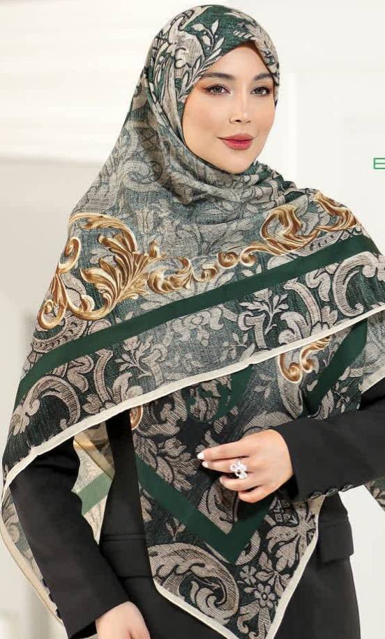 روسری زنانه طرح دار نخی و سبک