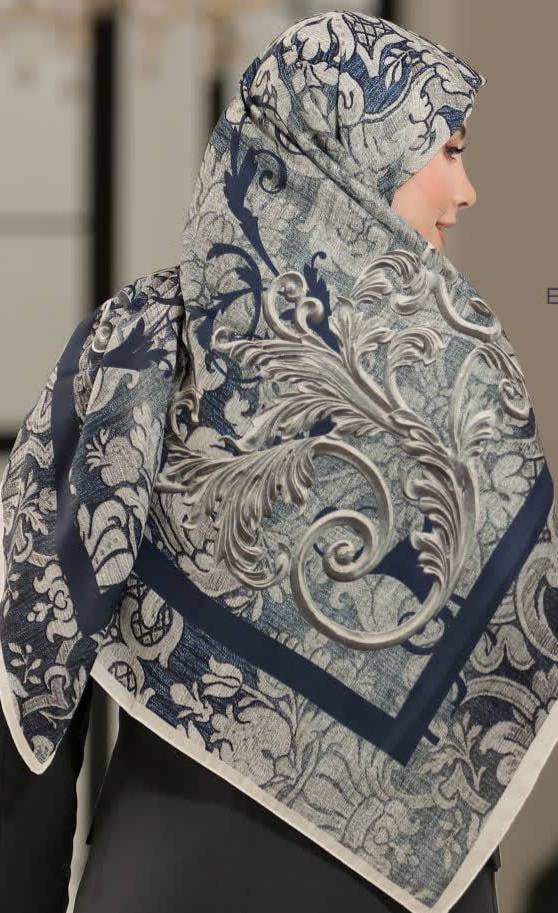 روسری زنانه طرح دار نخی و سبک