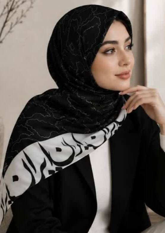 روسری زنانه طرح دار نخی و سبک