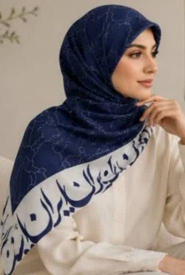 روسری زنانه طرح دار نخی و سبک