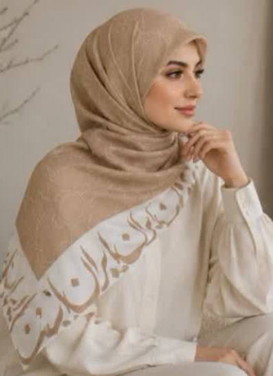 روسری زنانه طرح دار نخی و سبک