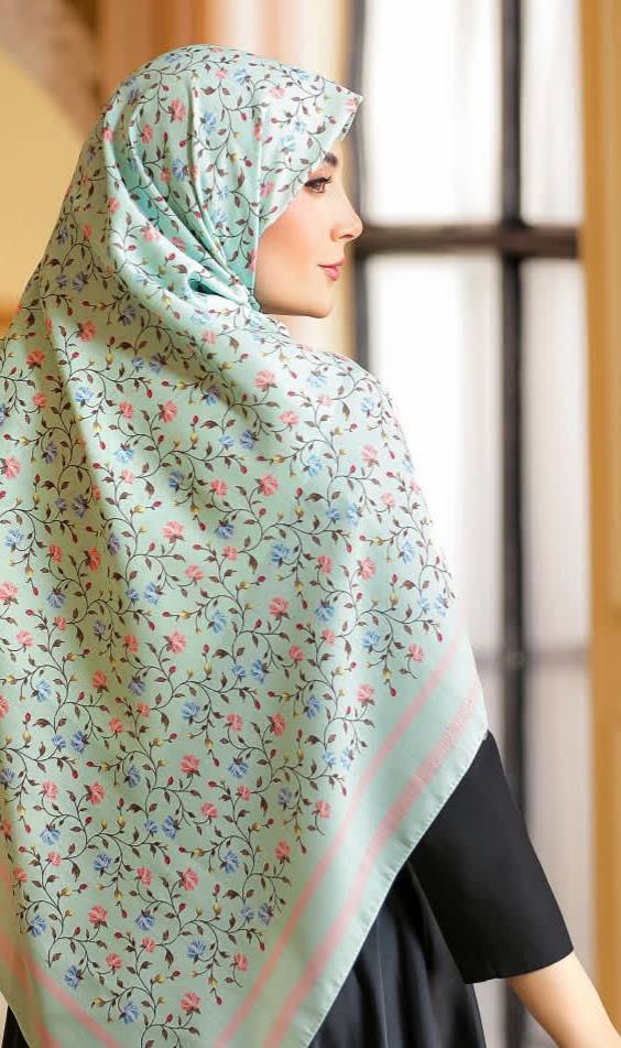 روسری زنانه طرح دار نخی و سبک