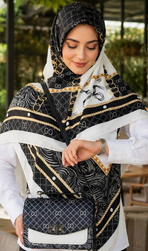 ست کیف و روسری زنانه مشکی